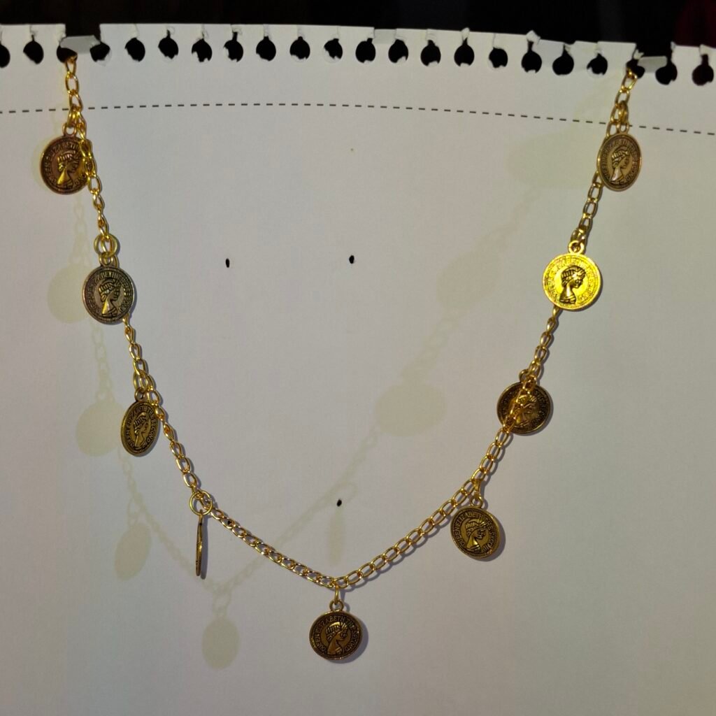 Golden Coin Charm Necklace
