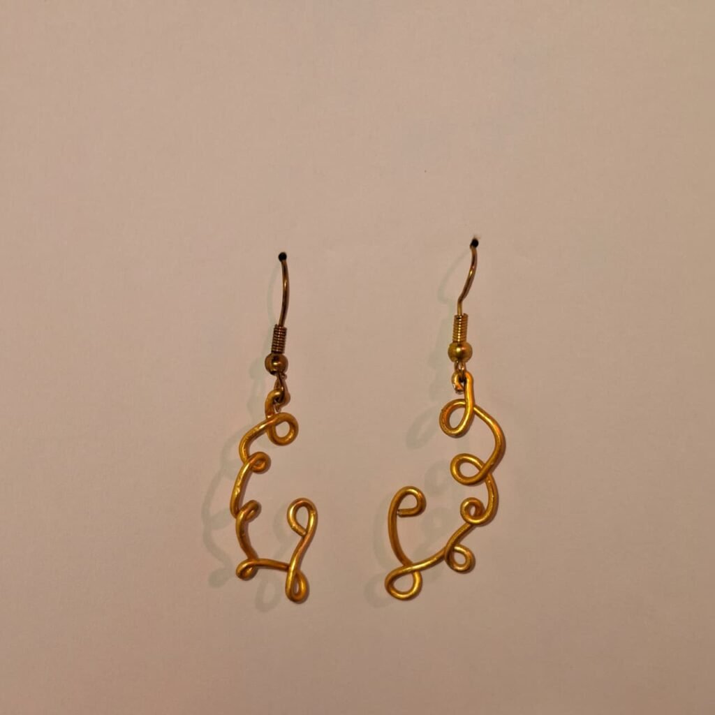 Golden Ear Wired Earrings | Elegant Wired Earrings