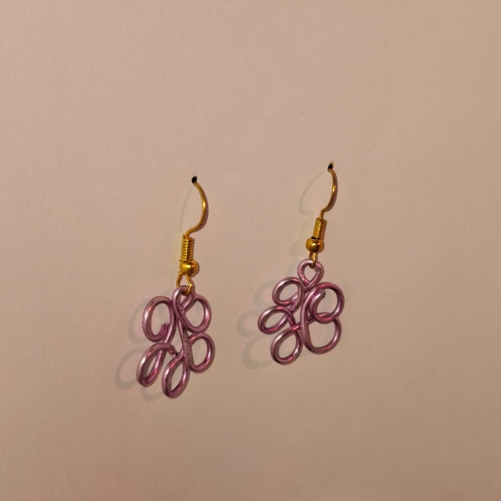 Pink Flower Wired Earrings | Elegant Wired Earrings