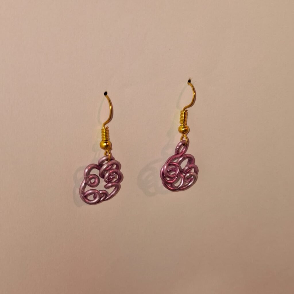 Pink Small Flower Wired Earrings | Elegant Wired Earrings