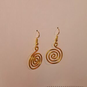 Golden Spiral Wired Earrings | Elegant Wired Earrings