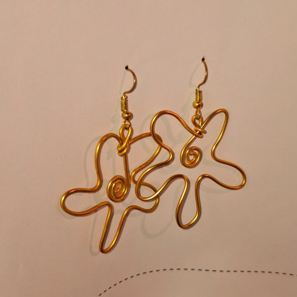 Golden Star Wired Earrings | Elegant Wired Earrings