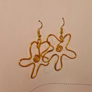 Golden Star Wired Earrings | Elegant Wired Earrings