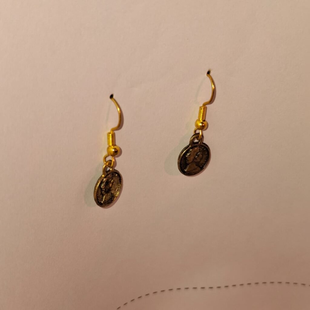 Golden Dainty Coin Earrings