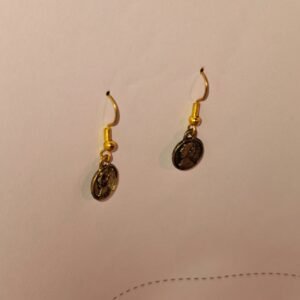 Golden Dainty Coin Earrings
