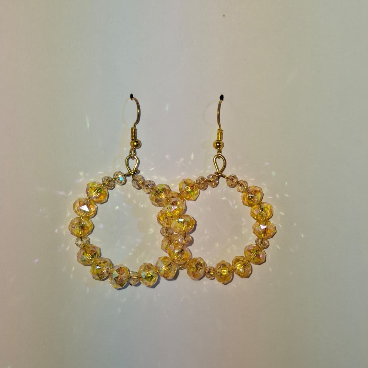 Golden Beaded Sunshine Earrings 3 - Image 2