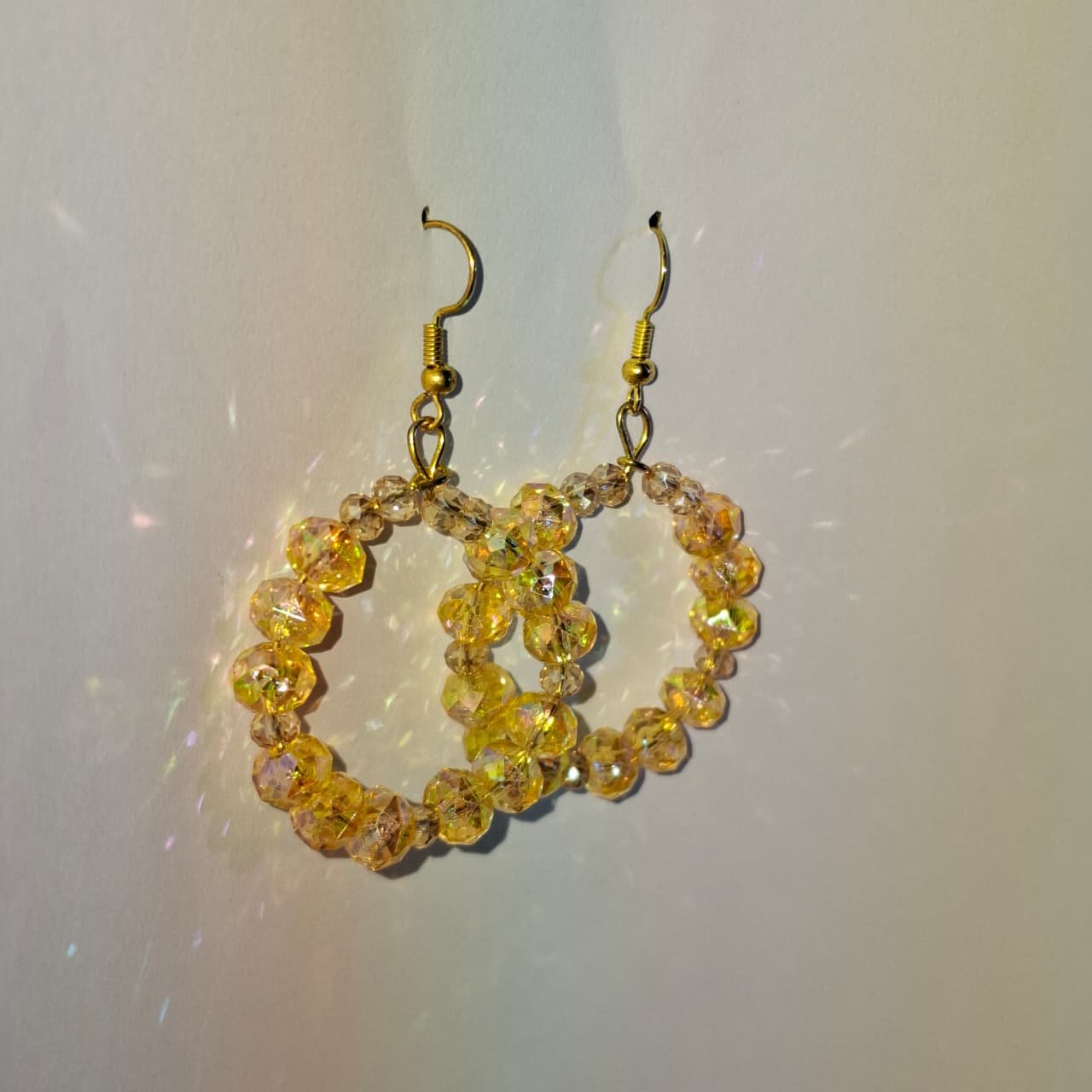 Golden Beaded Sunshine Earrings 3