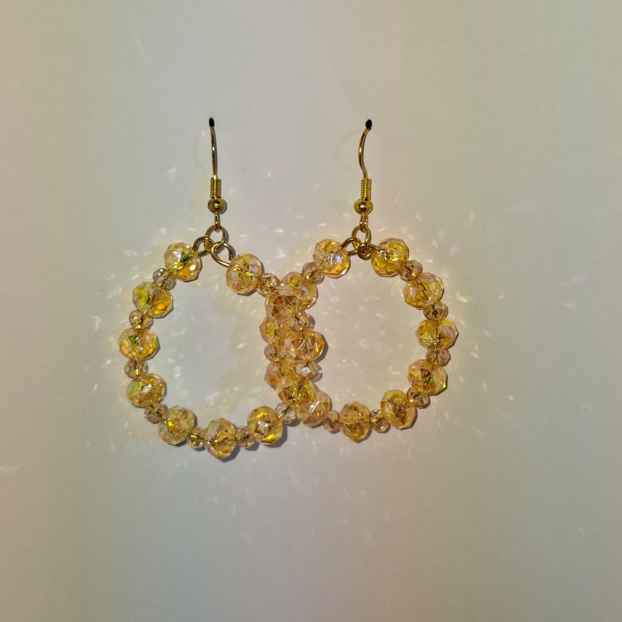 Golden Beaded Sunshine Earrings 2 - Image 2
