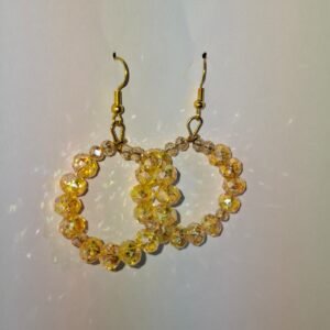 Golden Beaded Sunshine Earrings 1
